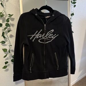 Harley-Davidson Black Zip-Up Jacket